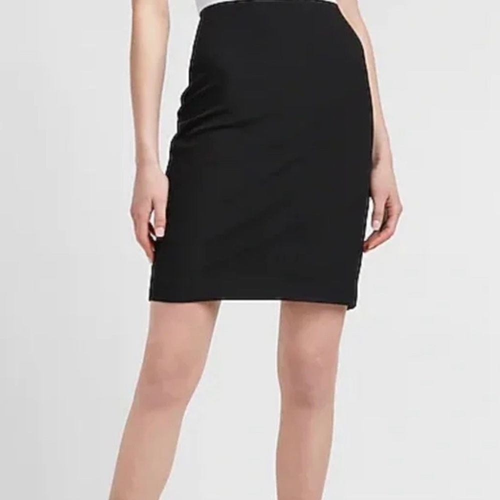 express editor pencil black work skirt size 2 nwt